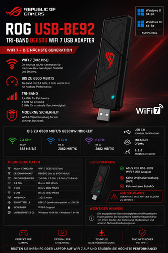 Asus rog usb be92 be6500 - asus,
