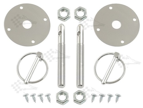 Chrom motorhaubenstift kit - motorhaubenstift-kit, /