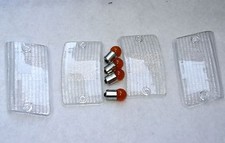 VESPA BLINKER SET Weiß Blinkergläser + Birnen PK 50 XL 2 PK 80 125 vorne hinten