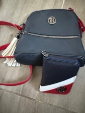 Damen Tasche+ Portemonnaie, Tommy Hilfiger, blau, neuwertig