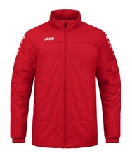 JAKO Herren Coachjakke Sportjacke Winterjacke Zip-Jacke, Rot, EU 4XL