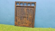 Rustikale Doppeltür / Eingangstür für Spur G (1:22,5) Diorama Haus im Rostlook