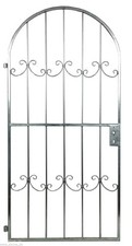 Gartentor Metalltor Tor feuerverzinkt Luna Rundbogentor Eingangstor 199 x 96 cm