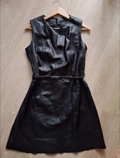 MASSIMO DUTTI Kleid Lederkleid