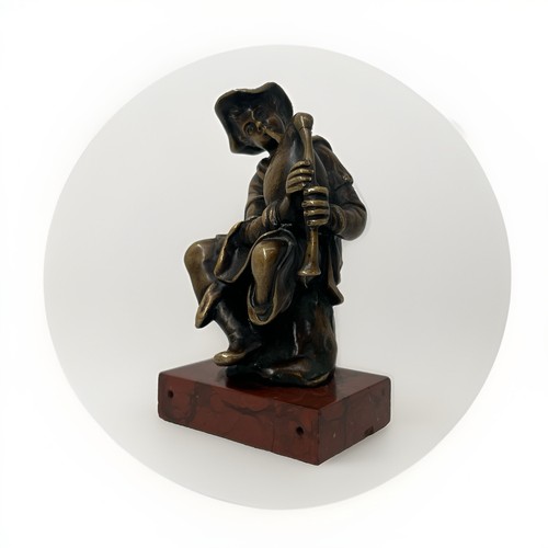 Bronzefigur dudelsackspieler - bronzefigur,