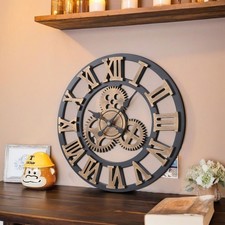 METALL AUSSEN GARTEN WANDUHR