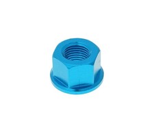 Mutter Radachse Aluminium blau