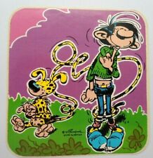 Werbe-Aufkleber Gaston und Marsupilami Andre Franqin 1978 Comic Belgien