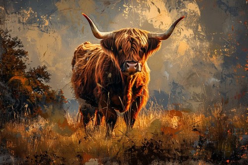 Highland kuh tier leinwand - tier,