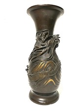 Japan Vase mit Drache, Bronze