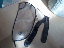 "TRIXIE" Hunde Regenmantel Tarbes-transparent/schwarze paspeln- S: 42cm  *TOP*