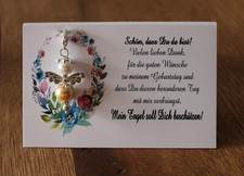 Tischkarten Perlen Strass 5 Stck Engel Anhänger Hochzeit Geburtstag Kommunion