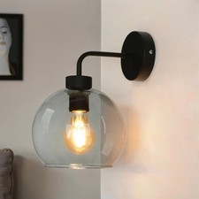 Wandlampe Glas Kugel Schirm