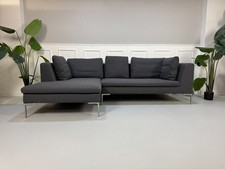 B&B Italia Charles Designer Marken Sofa Grau Stoff Ecksofa