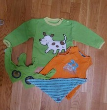 Set mit Löcher Sabbertuch Langarmshirt angeraut, JAKO-O, Gr. 80/86