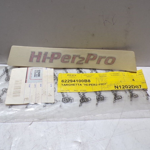 Targhetta per2 pro - "hi-per2, pro"