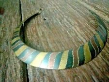 Antik Tribal Alte Kupfer/Messing Einlage Arbeit Halskette Schmuck