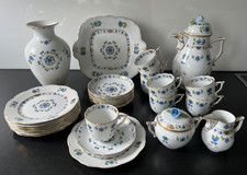 Herend Kaffeeservice Lahore/ Blaue Girlande 8 Pers. 29-teilig (nur Vitrine) TOP!