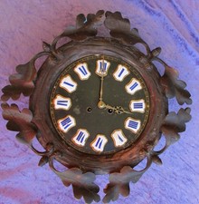 Alte Wanduhr Pendeluhr mit Schlagwerk 19. Jahrhundert