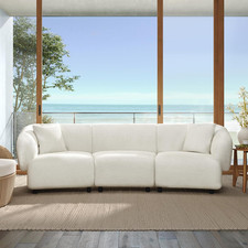 Luxury 98.5" Curved Boucle