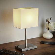 LED Nacht Tischleuchte Lese Licht Schlafzimmer Bett Beleuchtung Stoffschirm T150