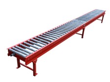 Dexion Rollenförderer Rollenbahn angetrieben Länge 6.000 mm Förderstrecke