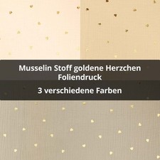 Musselin Stoff goldene