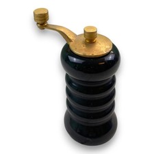 Vintage Pfeffermühle Messing & Holz – Handmühle Gewürzmühle Retro Stil