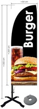 Beachflag Burger ca 300 cm