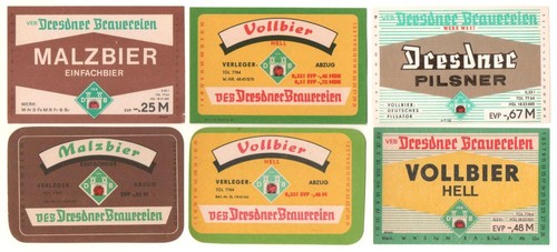 Bieretiketten ddr dresdner - bieretiketten,