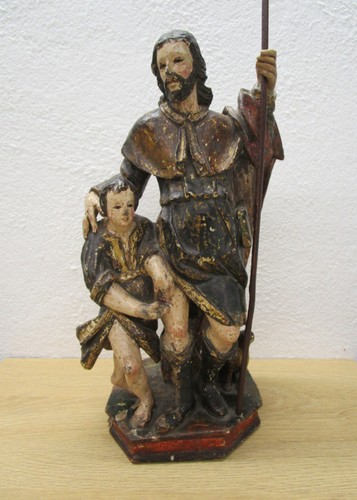 Rochus skulptur holz - hl.,