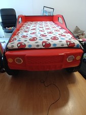 Autobett Kinderbett Auto Jungenbett 90x200 Cm, Lattenrost, Matratze