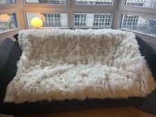 Echtpelz Decke / Polarfuchs /