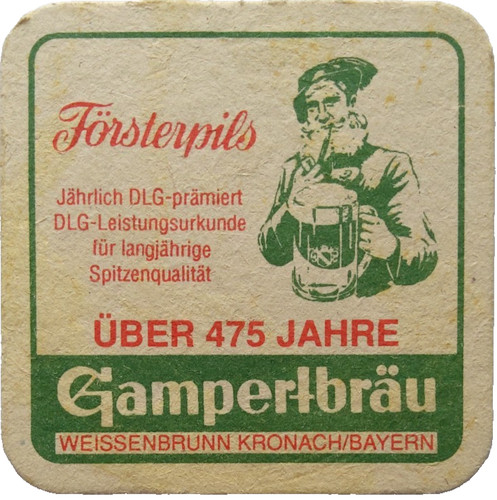 Alter bierdeckel gampertbräu - alter,
