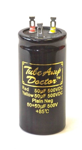 Tad gold cap 50uf - cap, 50uf+50uf