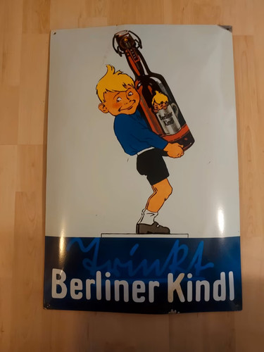 Berliner kindl reklame blech - berliner,