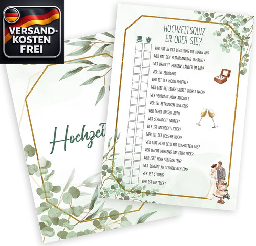 Hochzeitsspiele set mit - set,