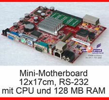  MINI-MAINBOARD 13x17CM  CPU VGA 3xUSB CFSLOT NETWORK RAM FOR MSDOS 12V A230