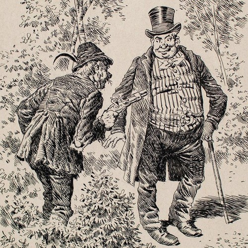 Karikatur männerbildnis - karikatur,