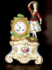 Porzellan Kaminuhr  um 1840