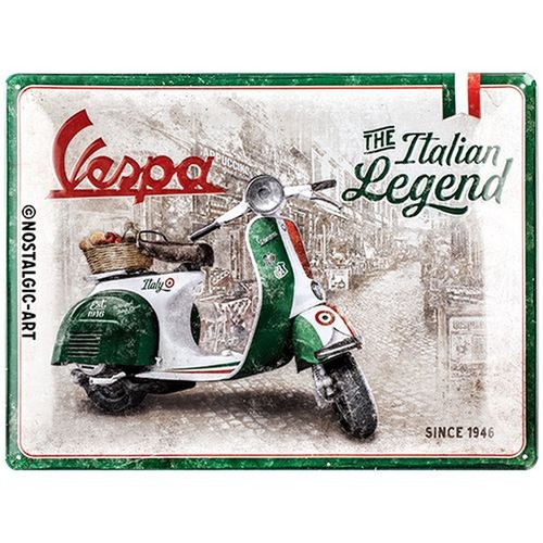Vespa relief blechschild - vespa, relief-blechschild