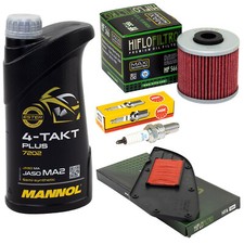 Wartung für Kymco Downtown 125 i 2009-19 Set Öl 1L Luftfilter Ölfilter Zündkerze