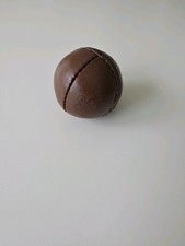 Leder Schlagball Wurfball Braun 6,5 cm Vintage