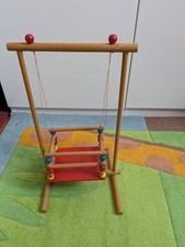 Puppenschaukel aus Holz 1960iger Jahre, 42 cm hoch, 24 cm breit,  Vintage