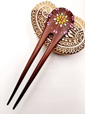 Doppel Haarspieß aus Holz