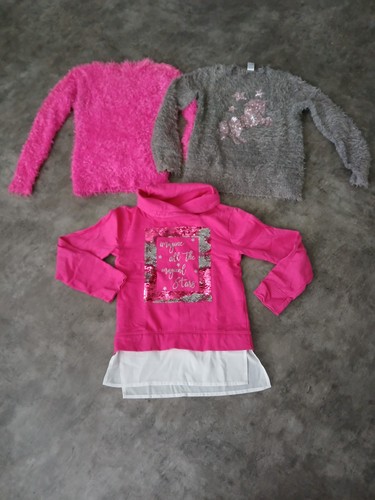 146 152 pulli bluse look - pulli, pink