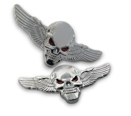 Skull totenkopf metall - 2x,