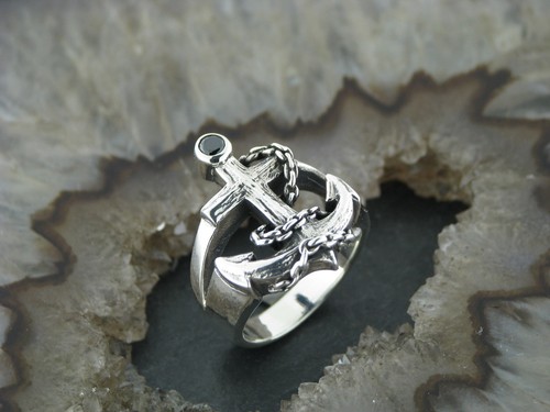 Silberring anker mit - silberring,