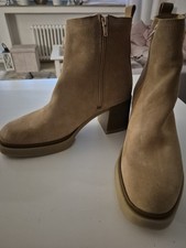 Tamaris Stiefelette Beige Wildleder Gr. 40 NEU