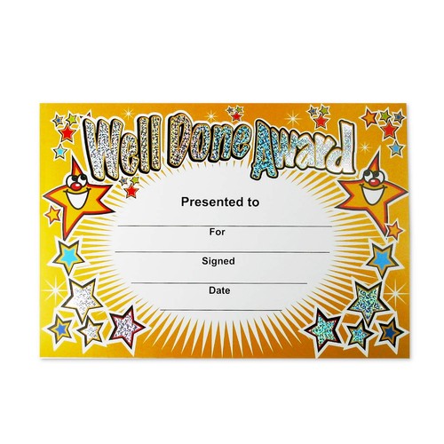Well done award - done, award"